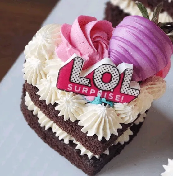 16. Heart shaped Lol Surprise Birthday Cake — photo inspiration