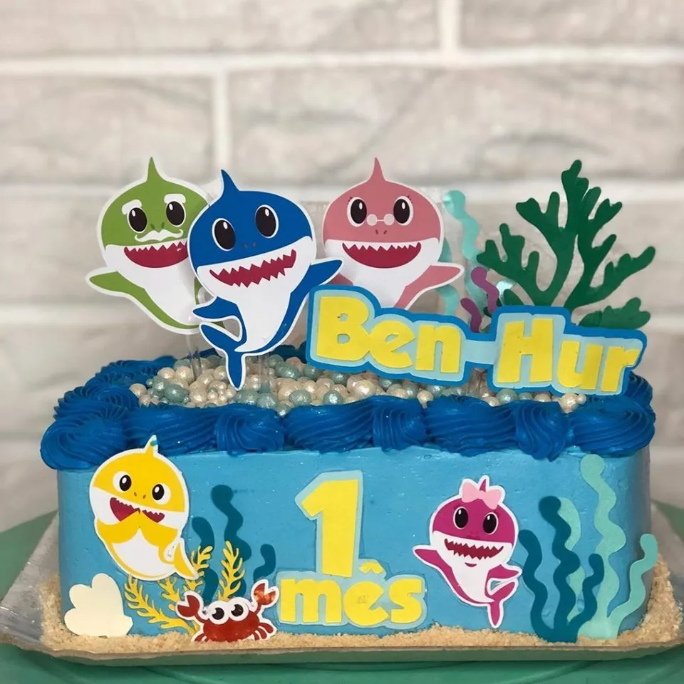 13. Baby Shark Pinata Birthday Cake — photo inspiration