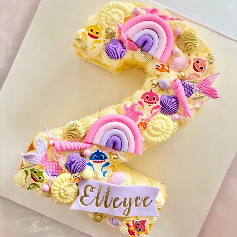 4. Edible Image Baby Sharks Birthday Cake — photo inspiration