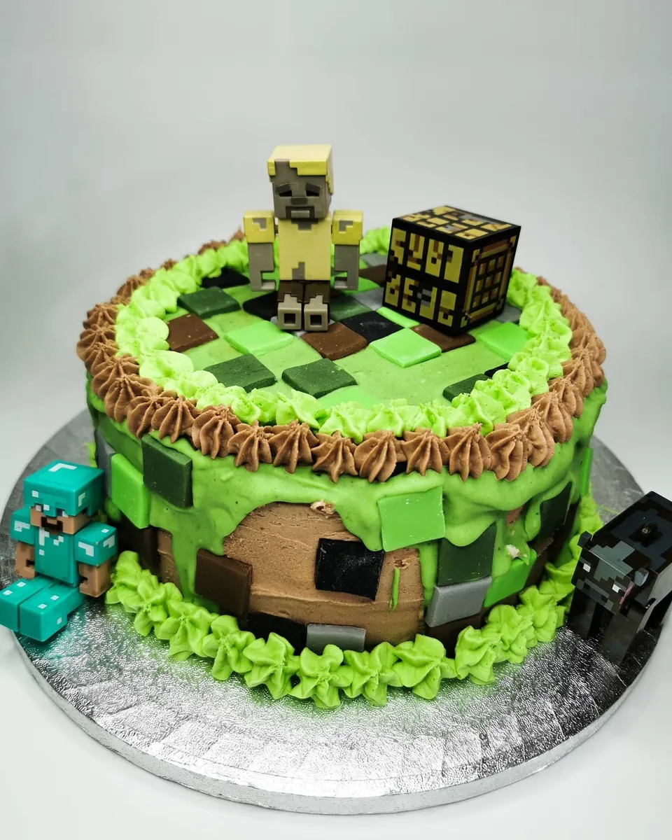 11. TNT And Creeper Concept Cake — photo inspiration