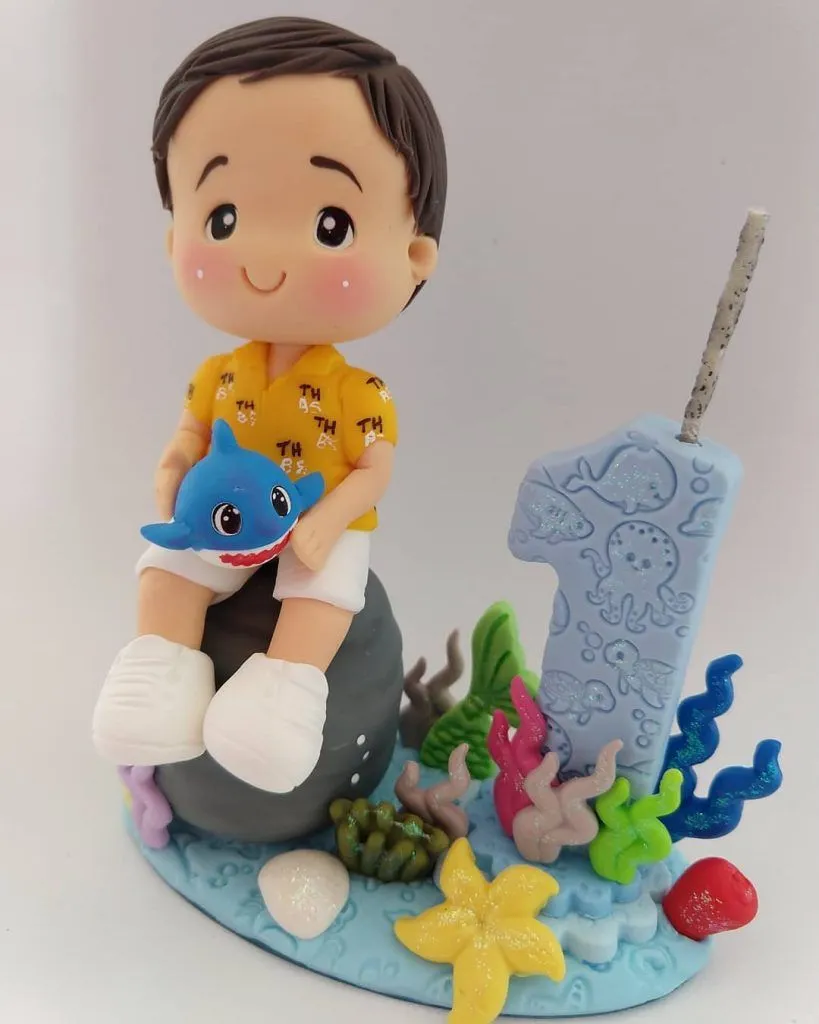 12. Square Baby Shark Cake — photo inspiration
