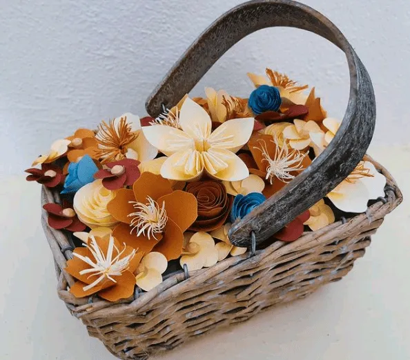 7. Paper Flower Basket — photo inspiration