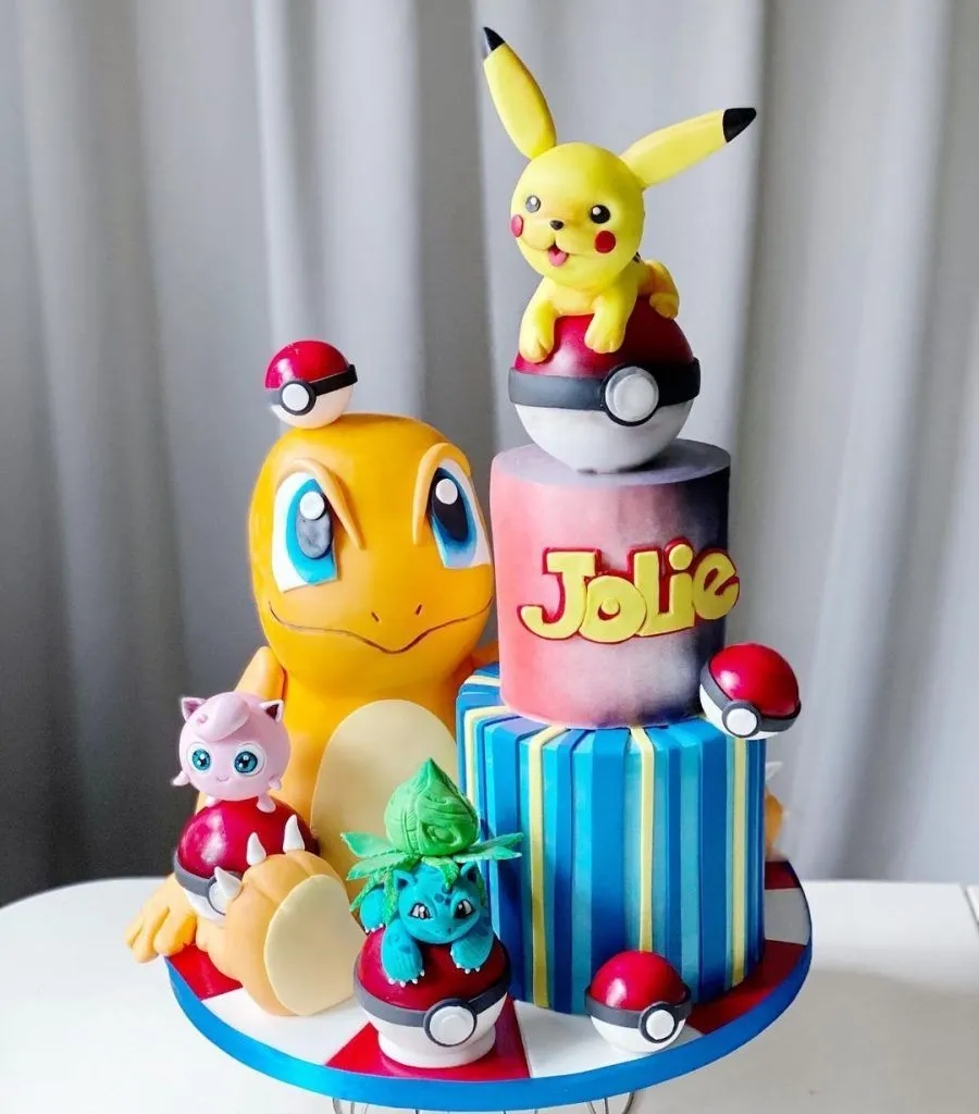 A character-themed birthday cake