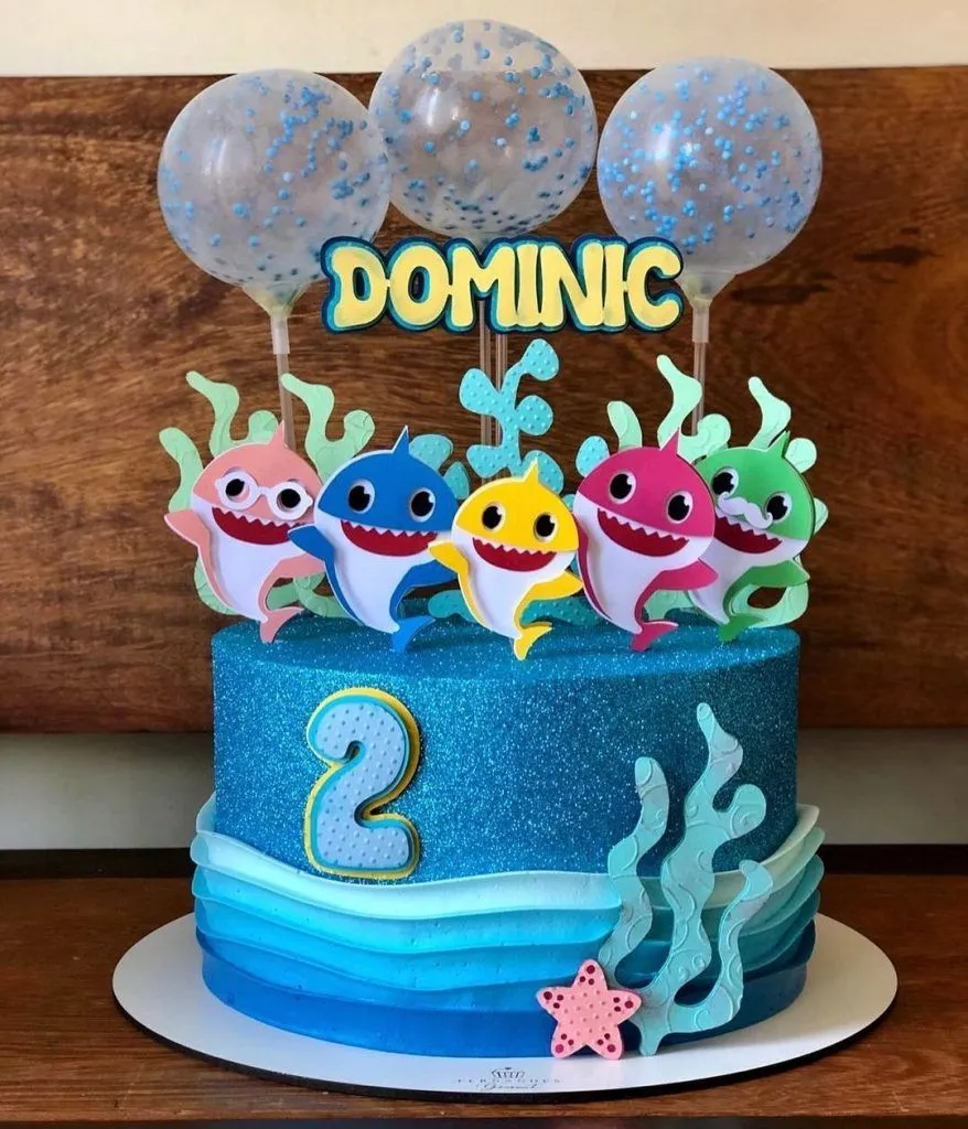 11. Personalized Baby Shark Birthday Cake — photo inspiration