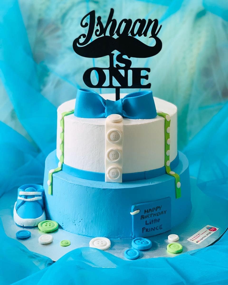 1st baby boy birthday party cake