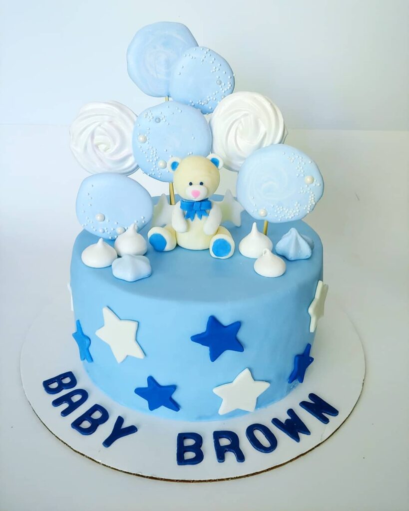 1st baby boy birthday party cake