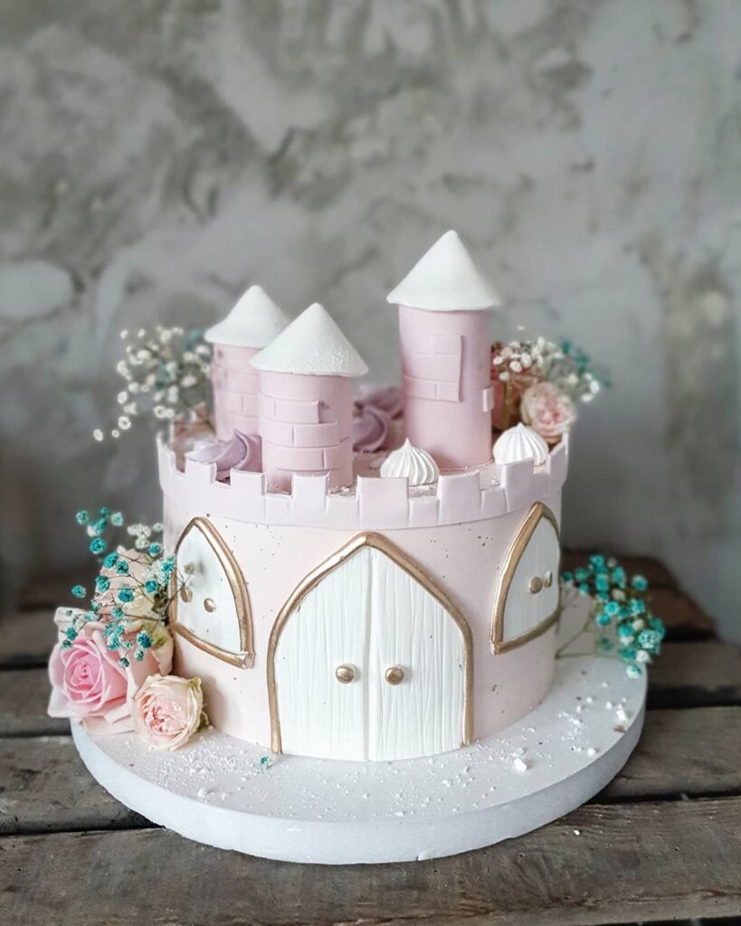 1st baby girl birthday party cake