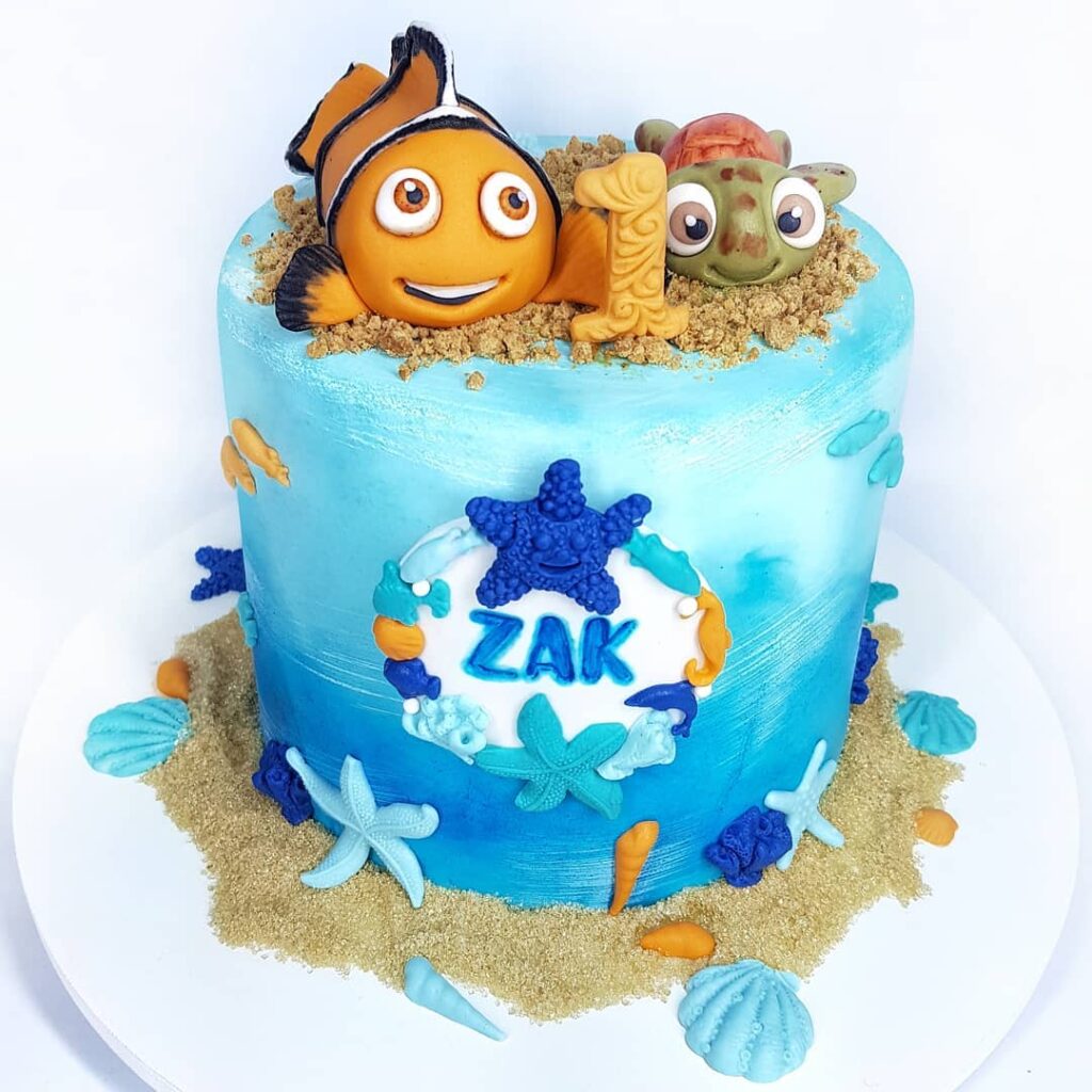 1st baby boy birthday party cake