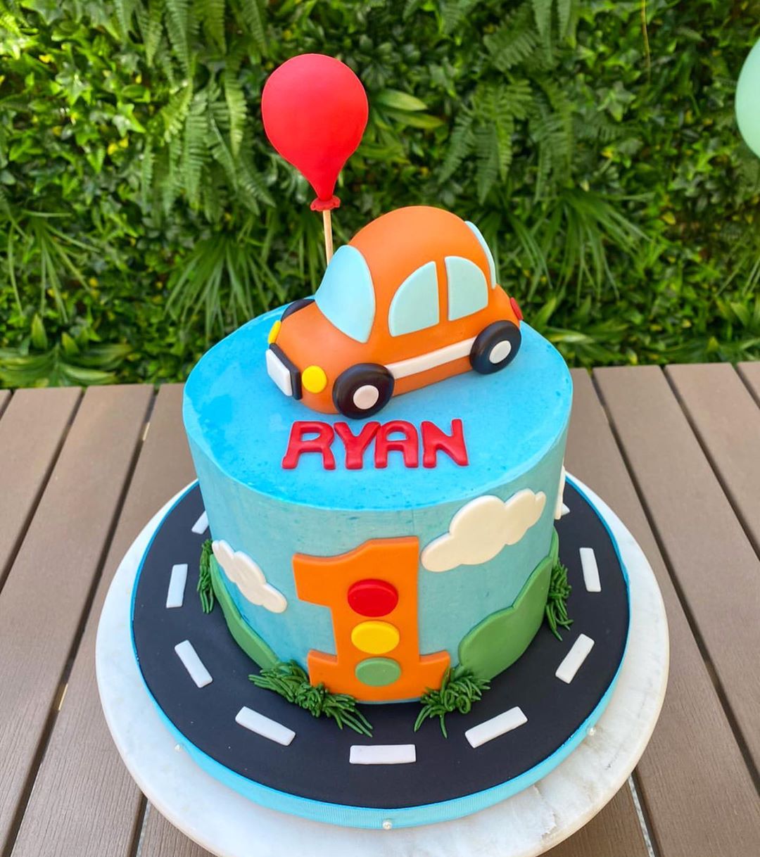 1st baby boy birthday party cake