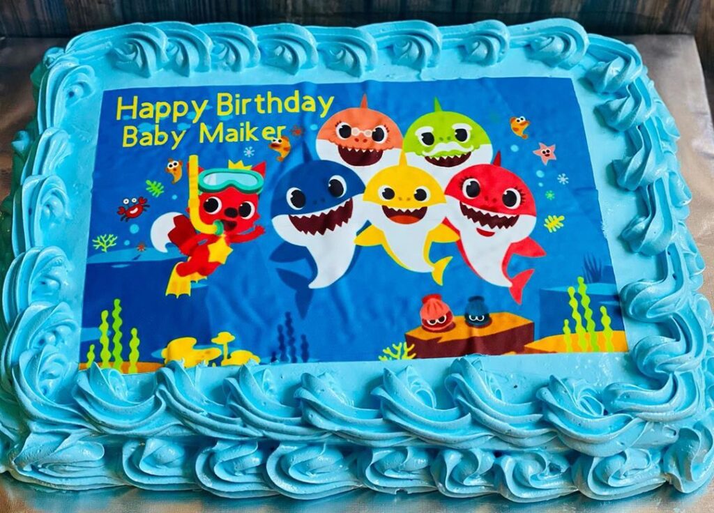 baby shark birthday cake