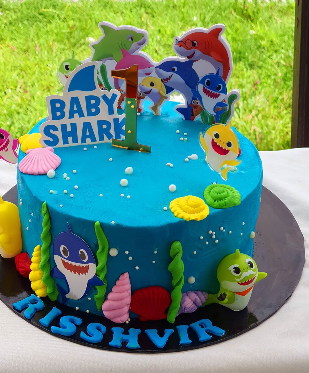 1st baby boy birthday party cake