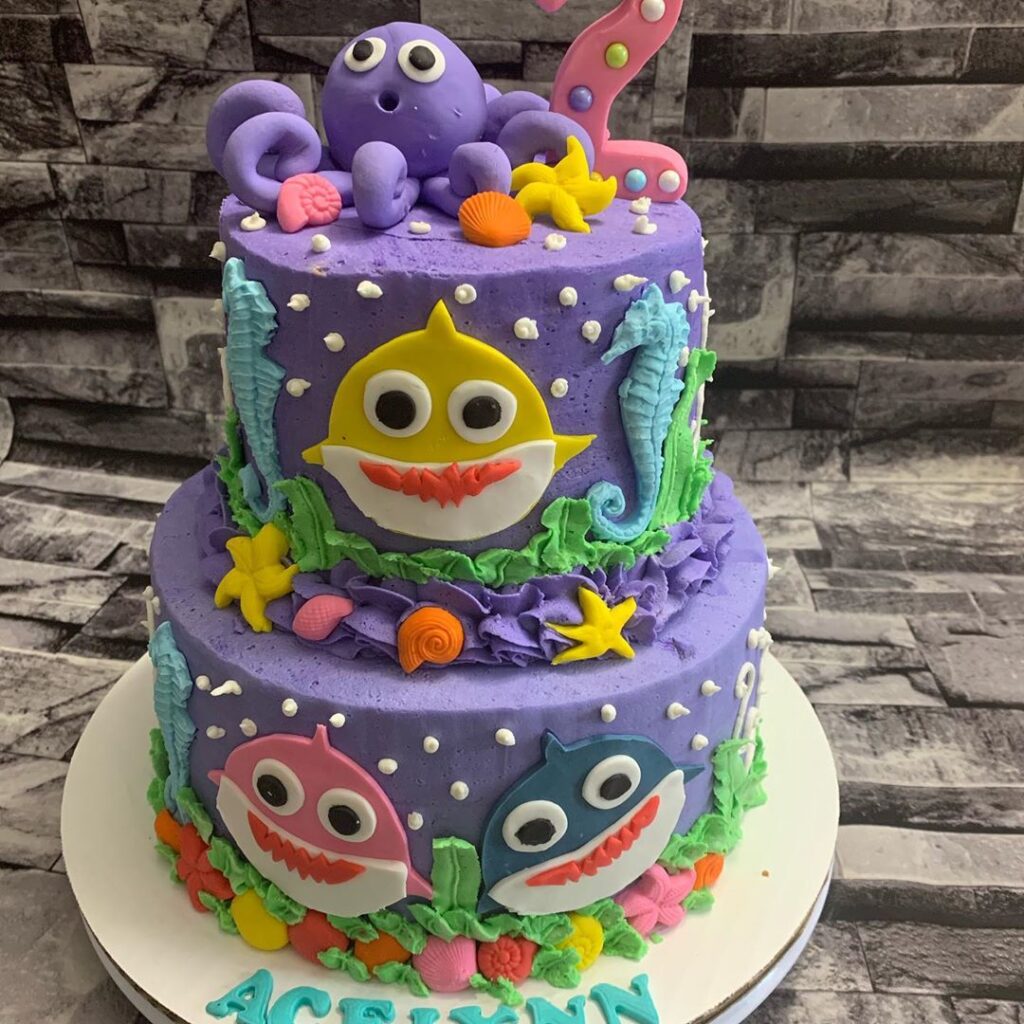 baby shark birthday cake