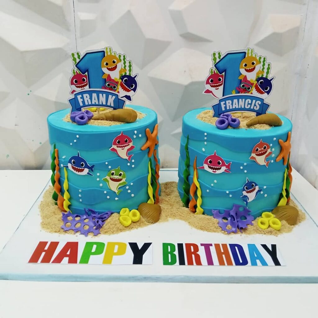 baby shark birthday cake