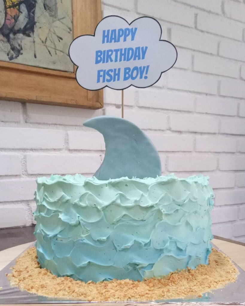 baby shark birthday cake