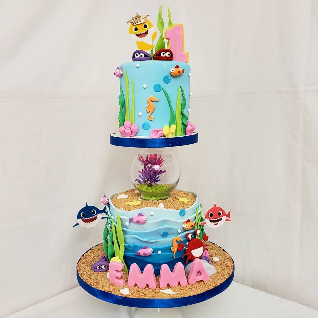 baby shark birthday cake