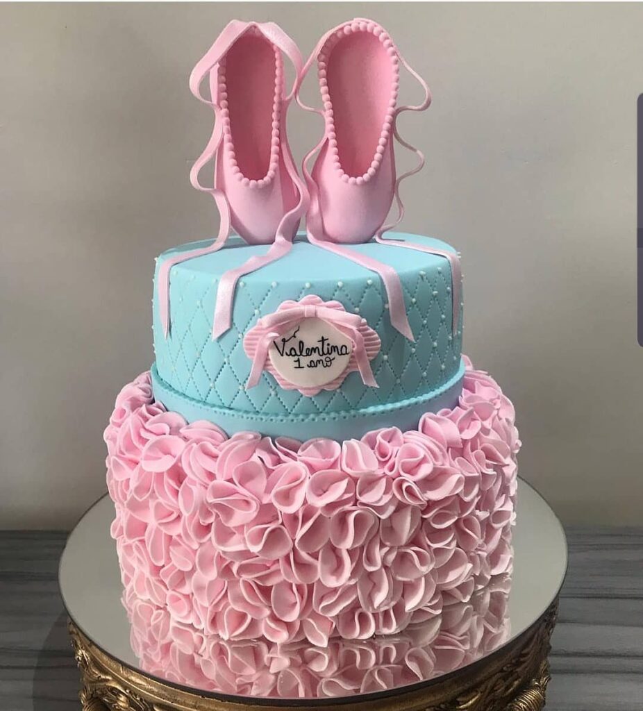 1st baby girl birthday party cake