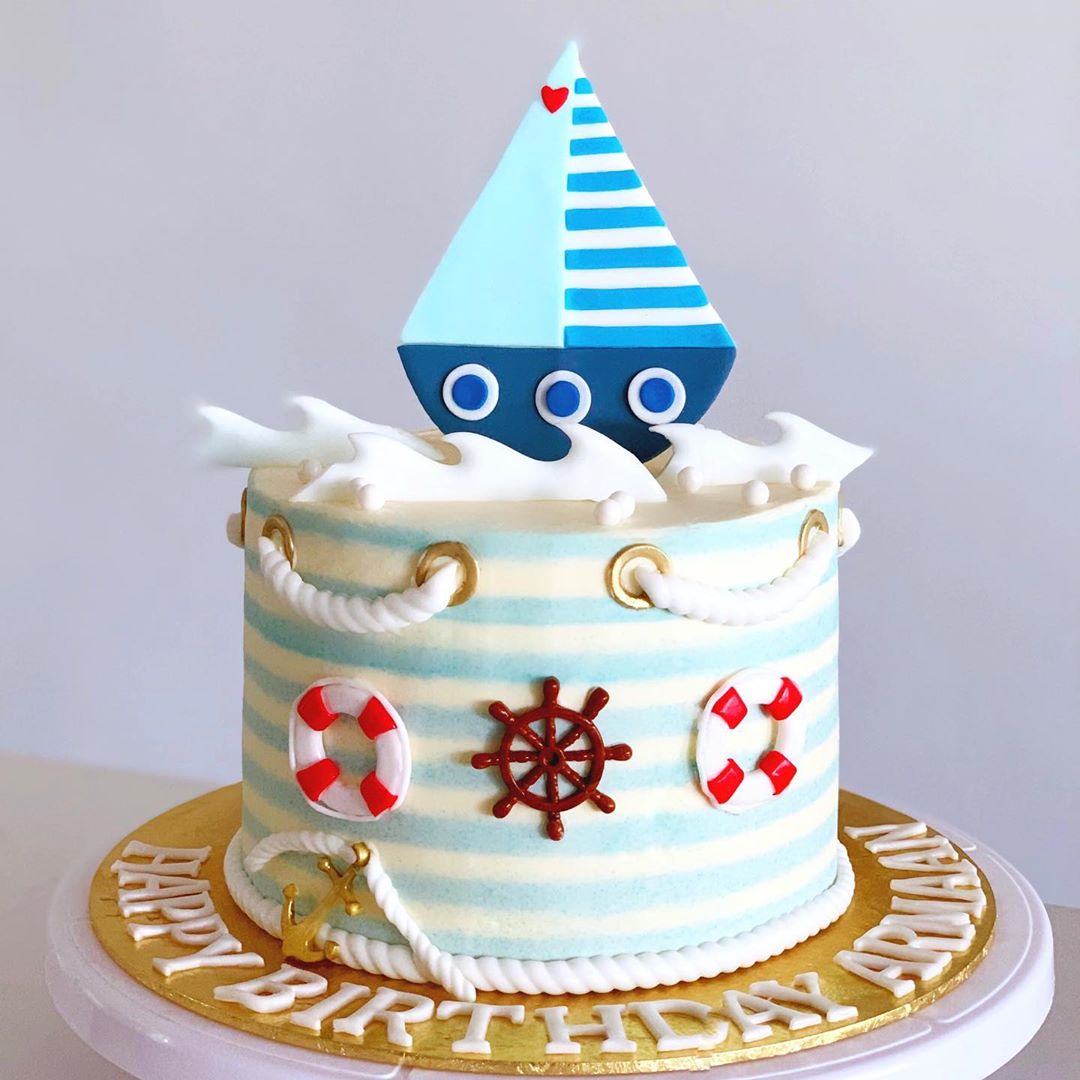 1st baby boy birthday party cake