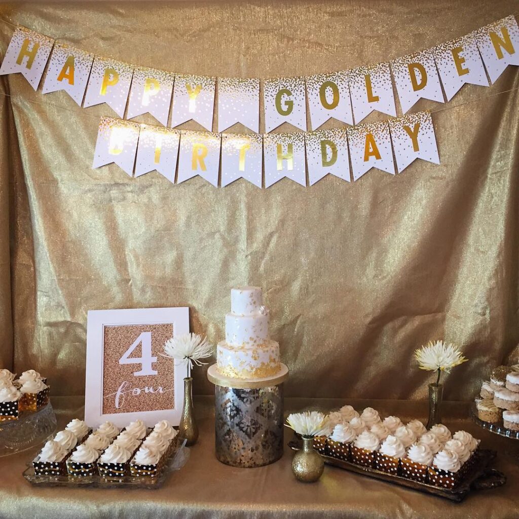 gold birthday party ideas