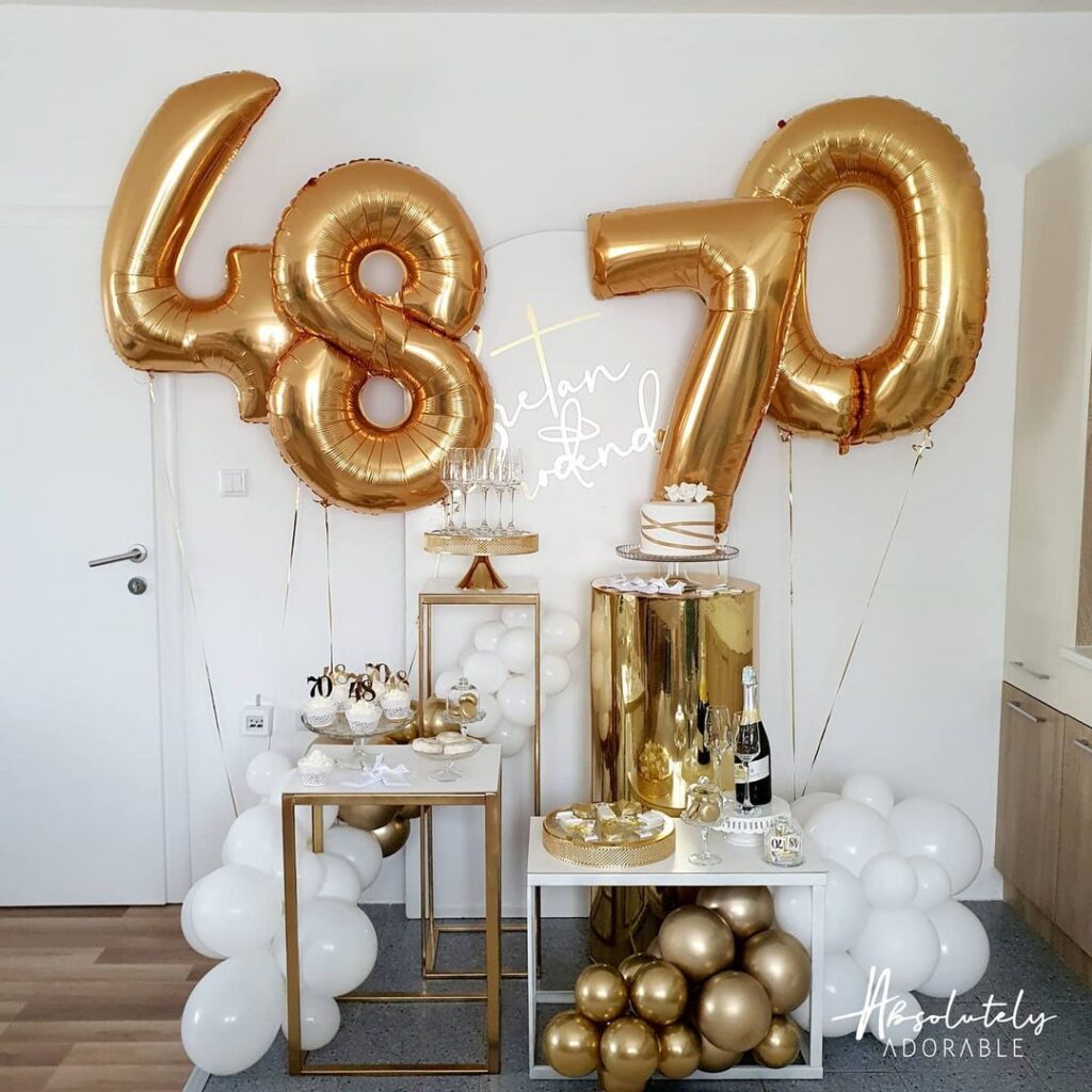 gold birthday party ideas