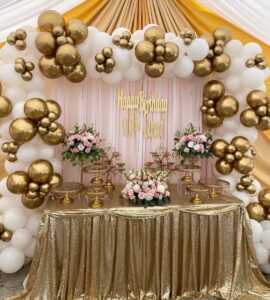 golden birthday party ideas