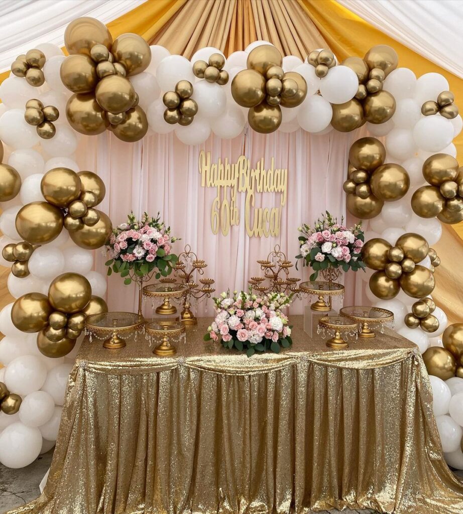 gold birthday party ideas