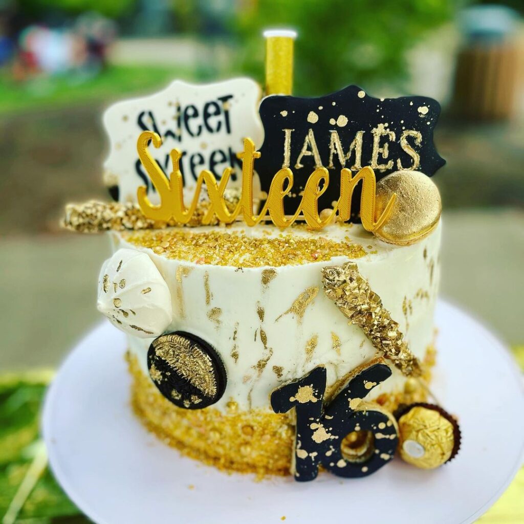 golden birthday cake golden birthday cake