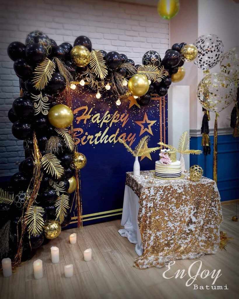 gold birthday party ideas