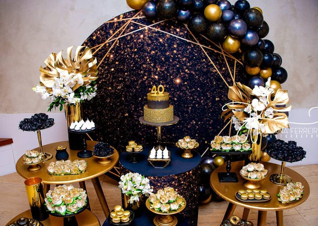 gold birthday party ideas