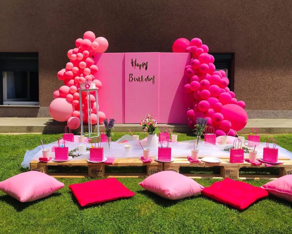 pink birthday party ideas