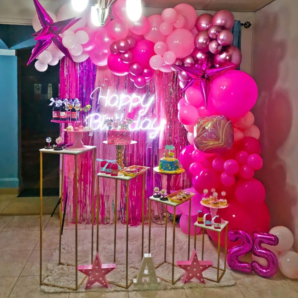 pink birthday party ideas