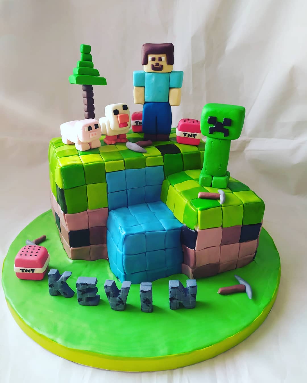 Minecraft Birthday Cake