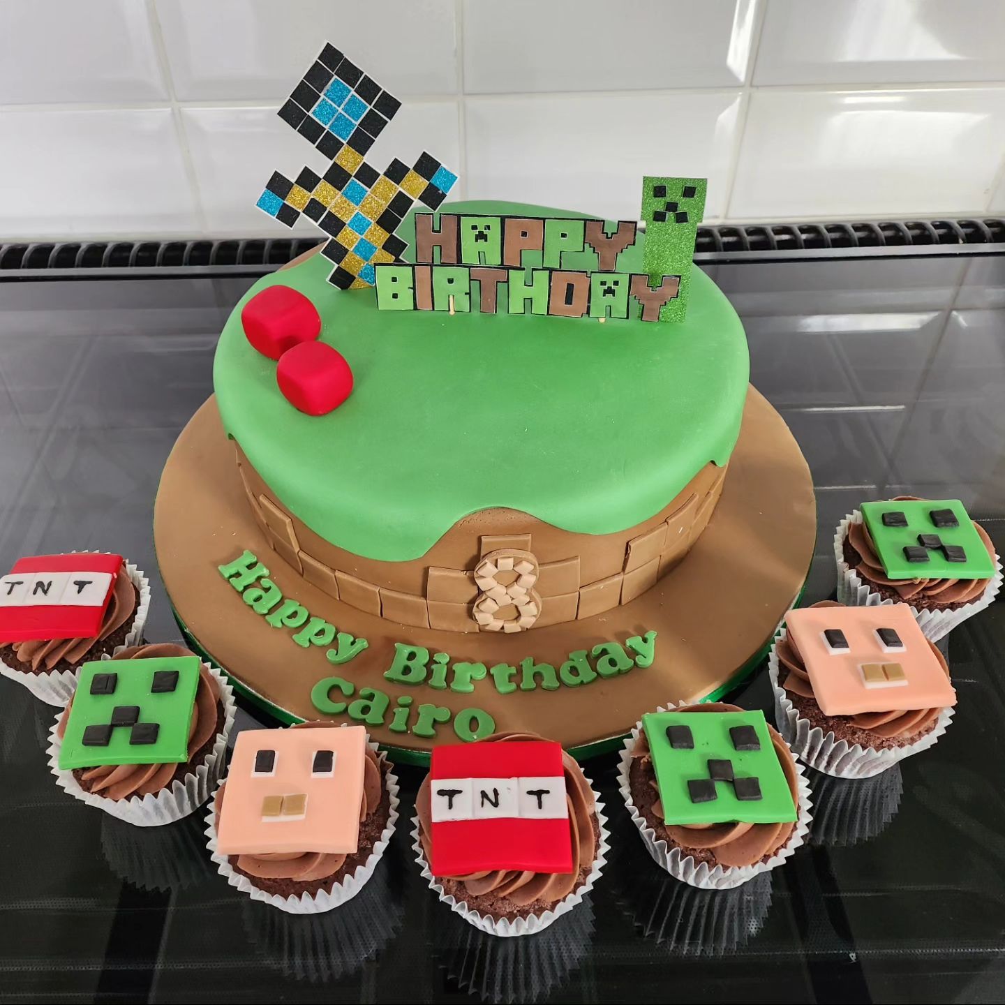 Minecraft Birthday Cake