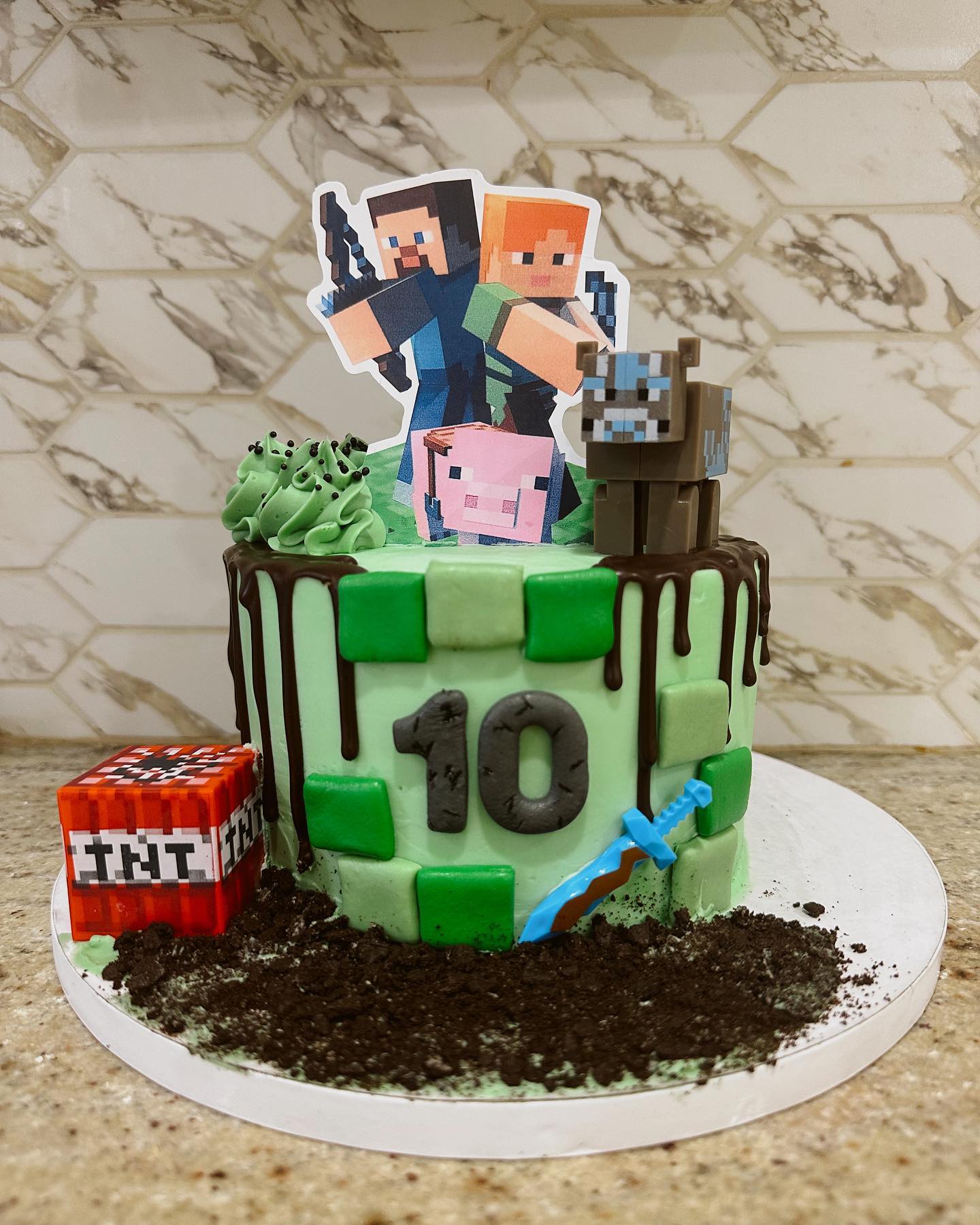 Minecraft Birthday Cake