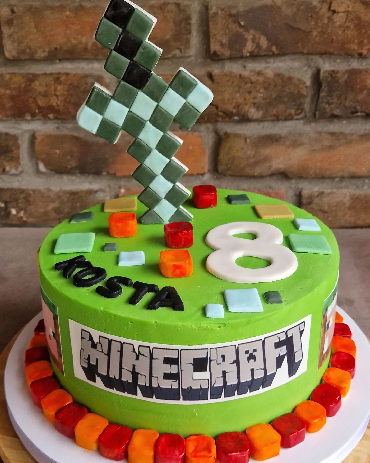 Minecraft Birthday Cake